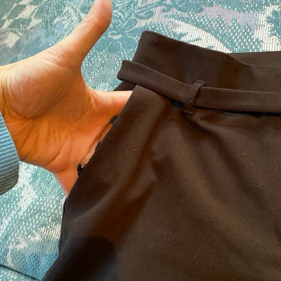 Liz Claiborne Audra Brown Wide Leg Pants Size 8 Belt Office Siren Trouser Career - Picture 10 of 16